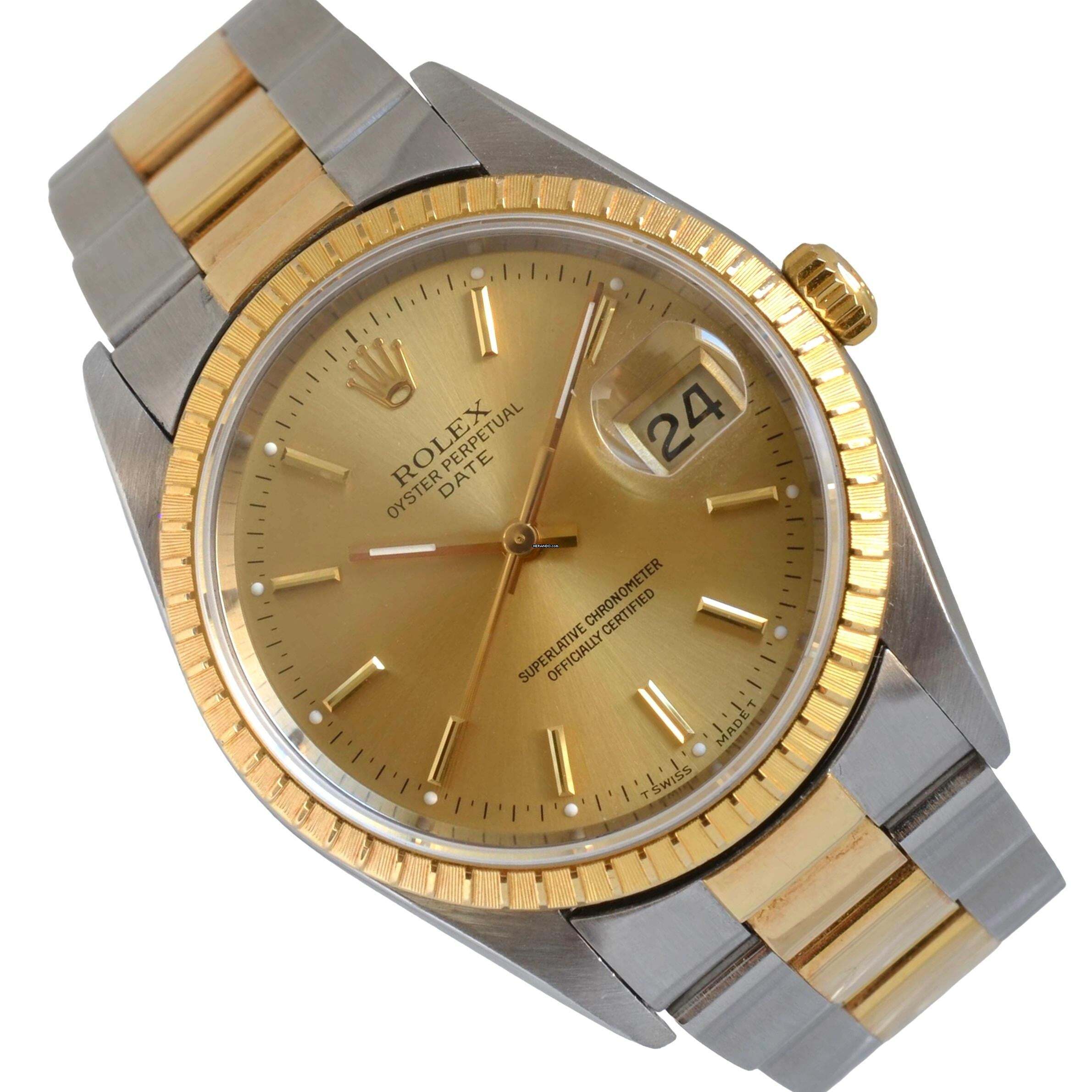 Rolex Oyster Perpetual Date 15223 Champagne dial TOP Condition