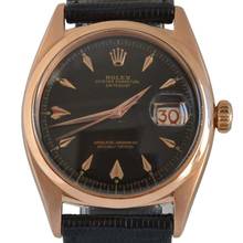 Thumbnail von Rolex Datejust 36 6604 Ovettone Black gilt dial rose gold 18KT 1956’s