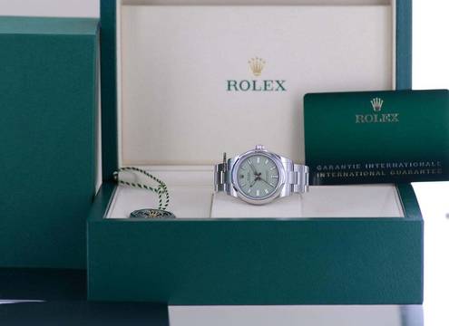 Rolex Oyster Perpetual 31 Pistachio 31mm Oysterband 277200 New B+P
