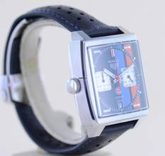 Thumbnail von TAG Heuer Monaco Steve McQueen Gulf Special Edition Saphir blue Dial B+P rar