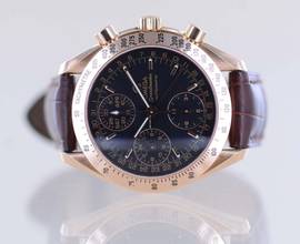 Thumbnail von Omega Speedmaster Day Date Automatic Day-Date Chronograph Black Dial 18K Gold Triple Date rar