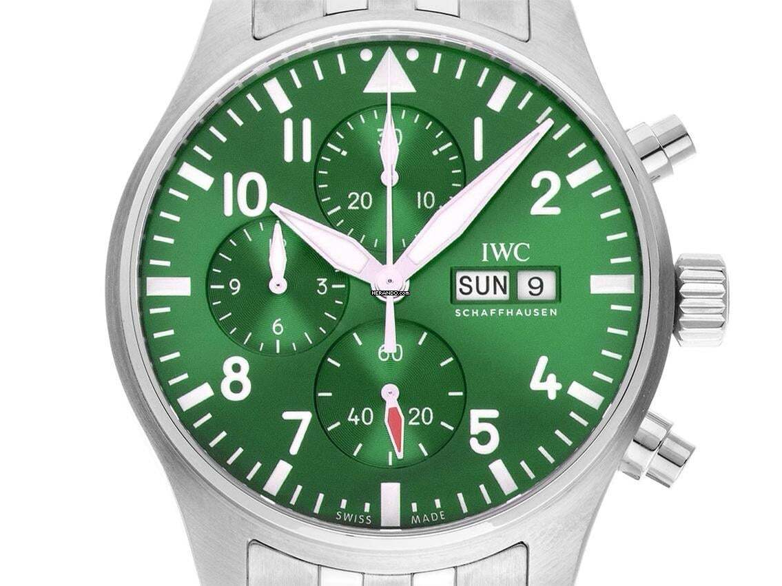 IWC Fliegeruhr Chronograph Pilot´s Watch Ref.IW378006 2026 Full Set Ungetragen Pilot´s Watch Chronograph Green Dial