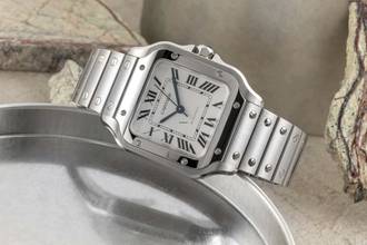 Thumbnail von Cartier Santos Medium Automatik Edelstahl Herrenuhr Ref. WSSA0029 Box & Papiere