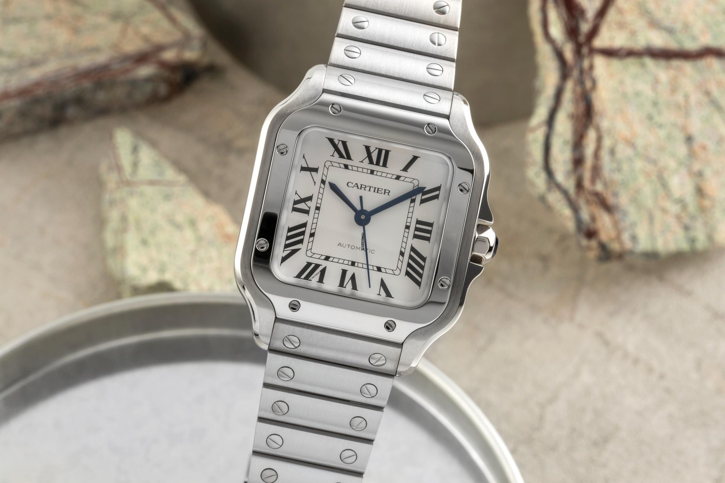 Cartier Santos Medium Automatik Edelstahl Herrenuhr Ref. WSSA0029 Box & Papiere