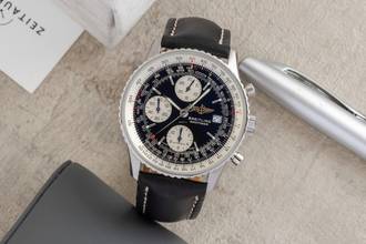 Thumbnail von Breitling Old Navitimer Chronograph acciaio automatico Ref. A13322 B&P 1999