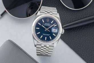 Thumbnail von Rolex Datejust 36 Blue Dial Stahl / Weissgold Automatik Herrenuhr Ref. 126234