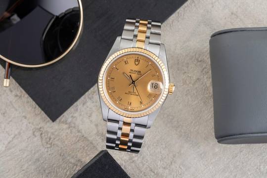  Tudor Prince Date Stahl / Gold Automatik Ref. 74033 Papiere 2009 