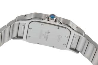 Thumbnail von Cartier Santos Edelstahl Silver Dial Quarz Herrenuhr Ref. W20025D6 Klassiker