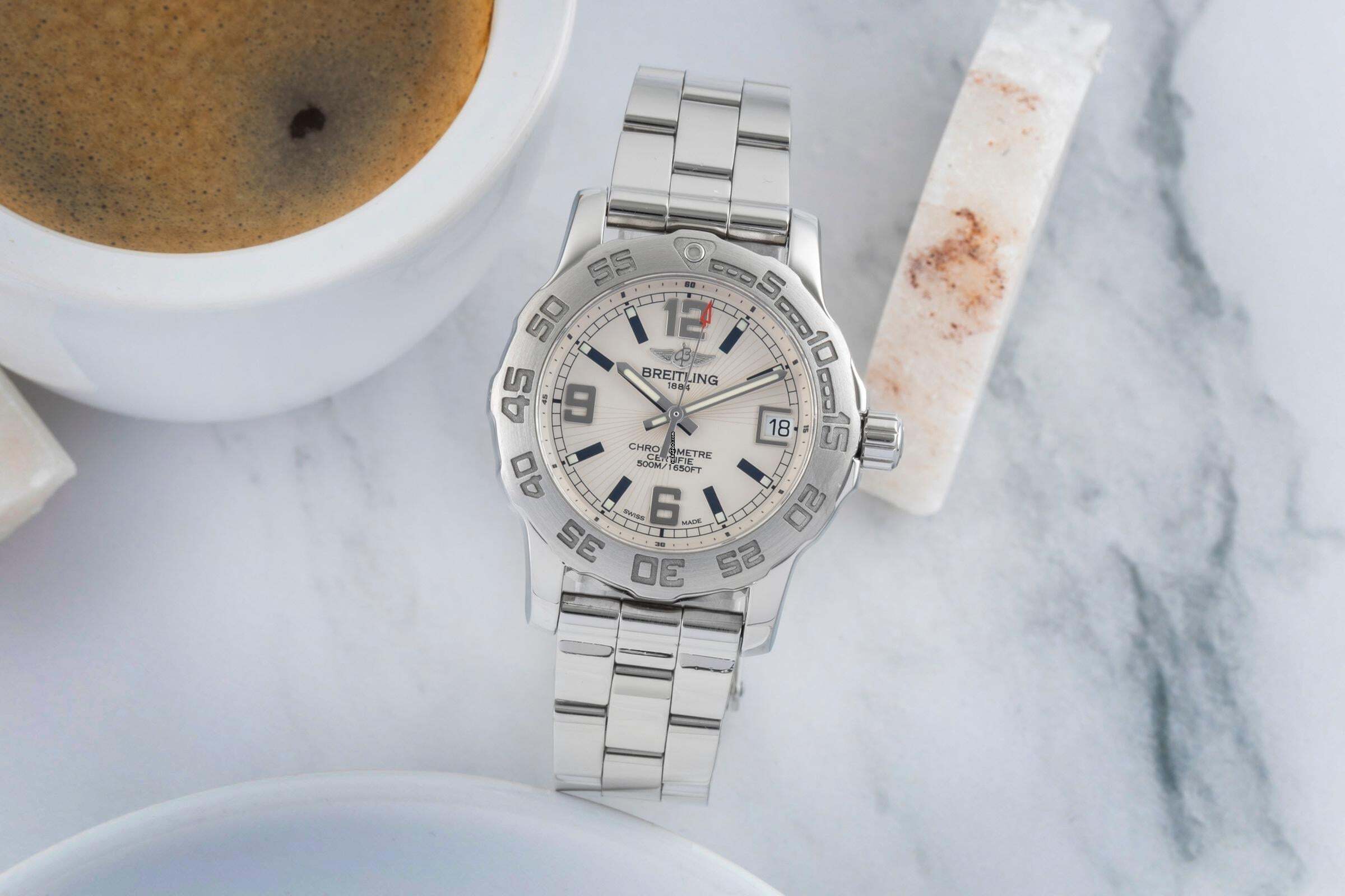 Orologio da donna Breitling Colt Quartz in acciaio con movimento al quarzo Ref. A7738711, scatola e documenti, 2013