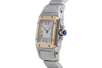 Thumbnail von Cartier Santos Galbée Lady acier / or verre saphir réf. W20012C4