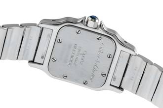Thumbnail von Cartier Santos Galbée Lady acier / or verre saphir réf. W20012C4