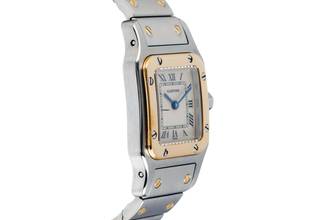 Thumbnail von Cartier Santos Galbée Lady acier / or verre saphir réf. W20012C4