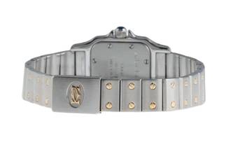 Thumbnail von Cartier Santos Galbée Lady acier / or verre saphir réf. W20012C4