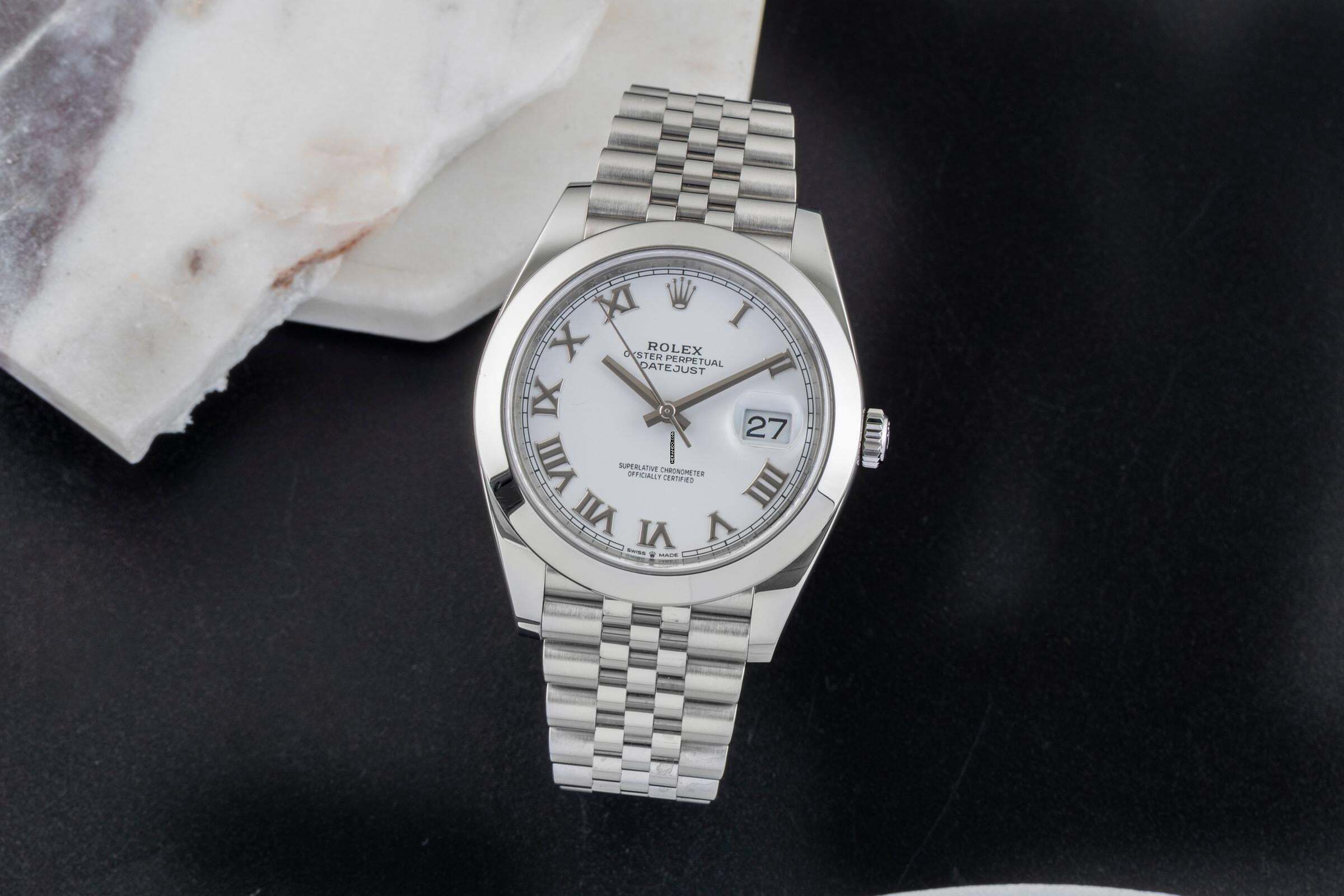 Rolex Datejust 41 Roman Dial Edelstahl Automatik Herrenuhr Ref. 126300 B&P 2023