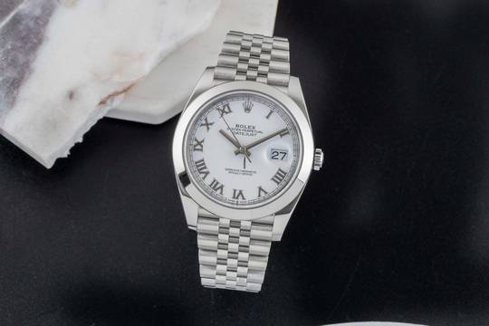 Rolex Datejust 41 Roman Dial Paslanmaz Çelik Otomatik Erkek Saat Ref. 126300 B&P 2023