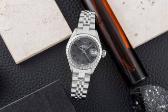 Thumbnail von Rolex Oyster Perpetual Lady Date Stahl Automatik Damenuhr 6924 Vintage