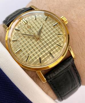 Omega Seamaster Extremely rare Seamaster Solid Gold Vollgold Chessboard Dial Automatic Automatik ref 14742 14742