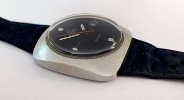 Thumbnail von Omega Genève Vintage Automatic Automatik Black Dial Orange Hand