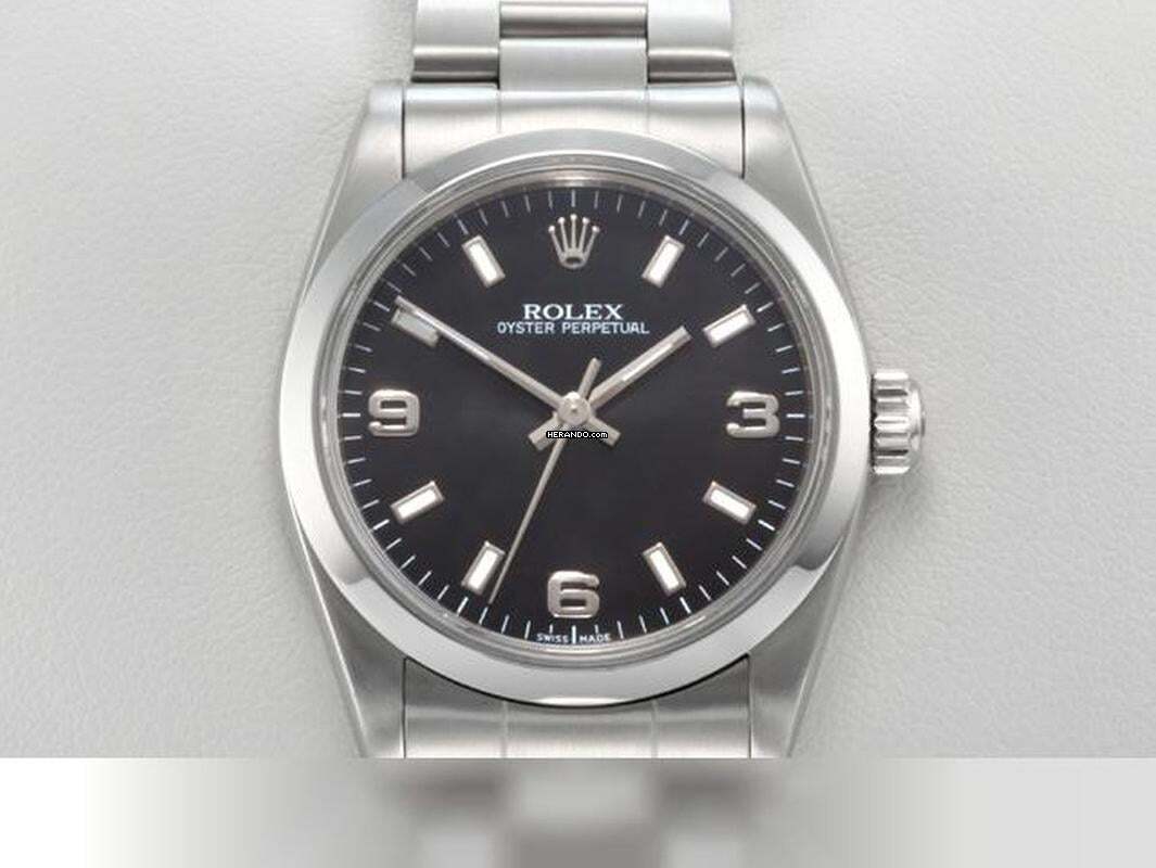 Rolex Oyster Perpetual 31 Mm 2003 Edelstahl Automatik Stahl Stainless Steel Oyster-band Black Dial
