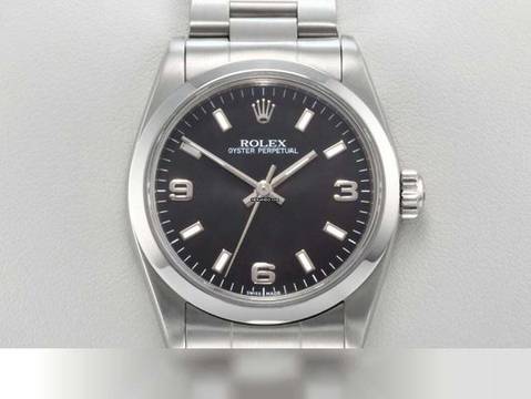  Rolex Oyster Perpetual 31 Mm 2003 Edelstahl Automatik Stahl Stainless Steel Oyster-band Black Dial 