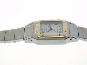 Thumbnail von Cartier Santos Automatik Damenuhr Stahl Gold im Top Zustand strammes Band