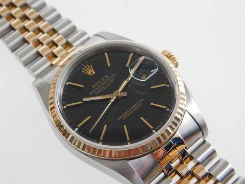 Rolex Datejust 36 St / G 36 mm TOP Zustand und Top Band aus 1990 mit orig. Box und Zubehör