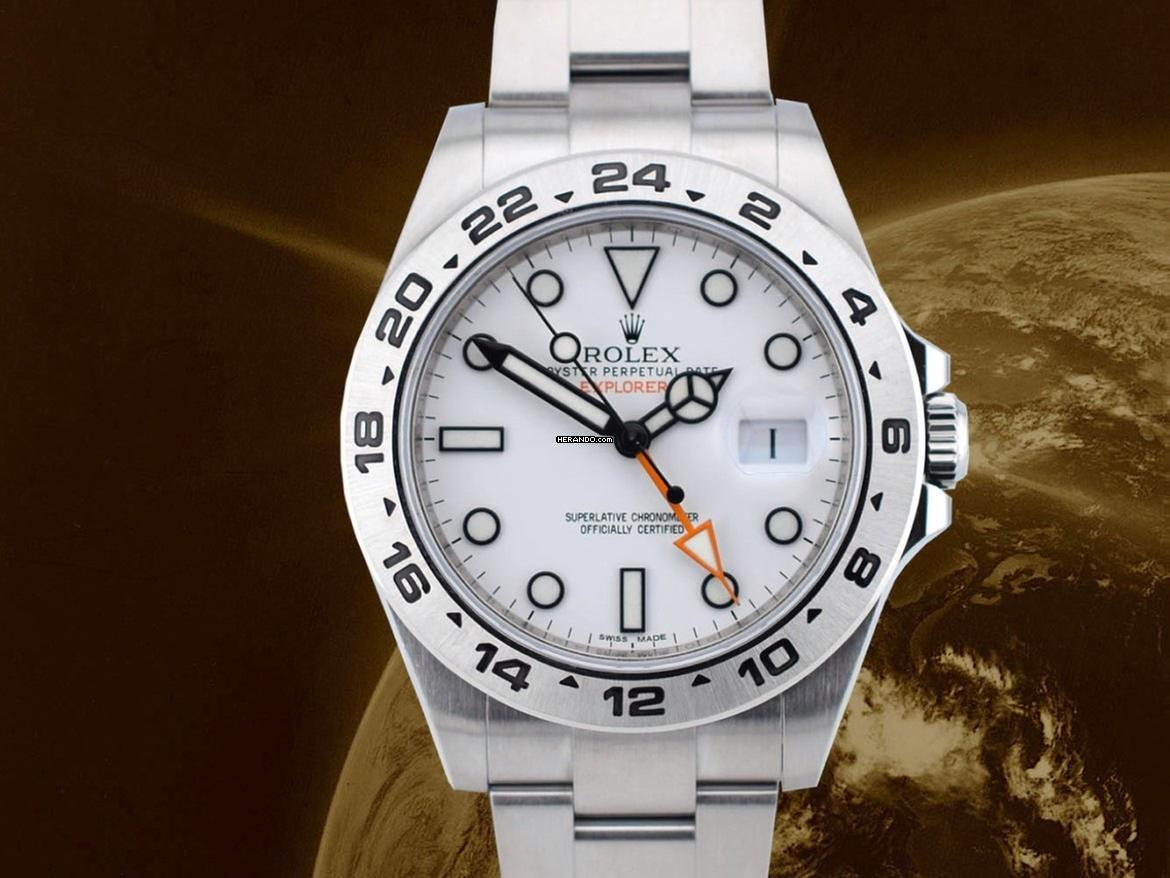 Rolex Explorer II 216570 White 42mm Like New Full Seet 2013 Ita