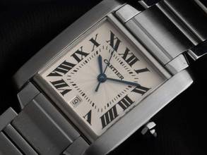 Thumbnail von Cartier Tank Française GM Großes Modell Ref.2302 2002 Box&Beschreibung sehr gut Vintage Tank Francaise GM Großes Modell