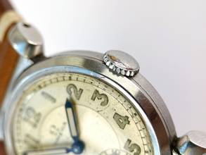 Thumbnail von Omega Classic Small Scarab Steel Vintage Art Deco cal 26.5 SOB Two Tone dial