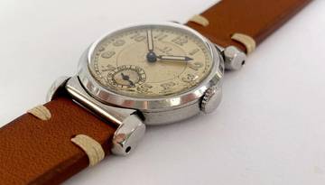 Thumbnail von Omega Classic Small Scarab Steel Vintage Art Deco cal 26.5 SOB Two Tone dial