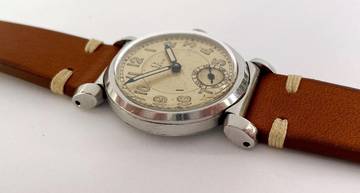 Thumbnail von Omega Classic Small Scarab Steel Vintage Art Deco cal 26.5 SOB Two Tone dial