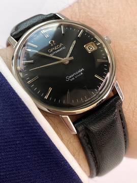 Omega Seamaster DeVille Serviced Seamaster De Ville Mad Man Vintage Automatic Automatik Black Restored Dial