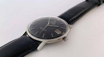 Thumbnail von Omega Seamaster DeVille Serviced Seamaster De Ville Mad Man Vintage Automatic Automatik Black Restored Dial