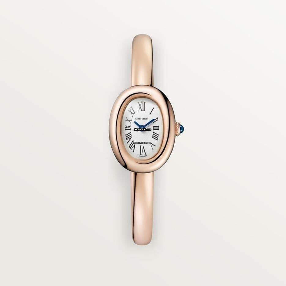 Cartier Baignoire 1920 'Mini' WGBA0081 Silver Dial - 18K Rose gold Unworn/New Condition Full Set 2-2026 SIZE 16