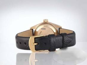 Thumbnail von Rolex Lady-Datejust Gelbgold 750 Diamanten Automatik Lederband Gold Damenuhr