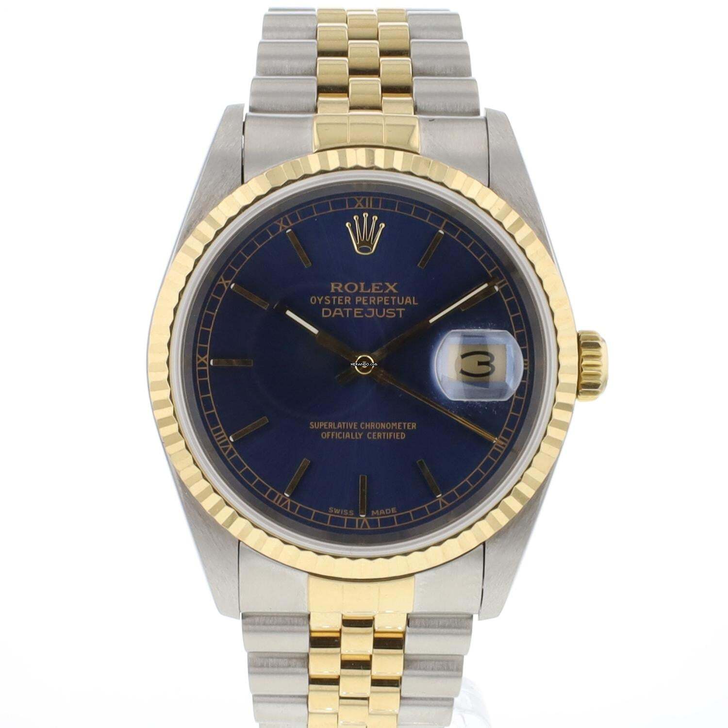 Rolex Datejust 36 Steel/Gold Jubilee Blue Dial