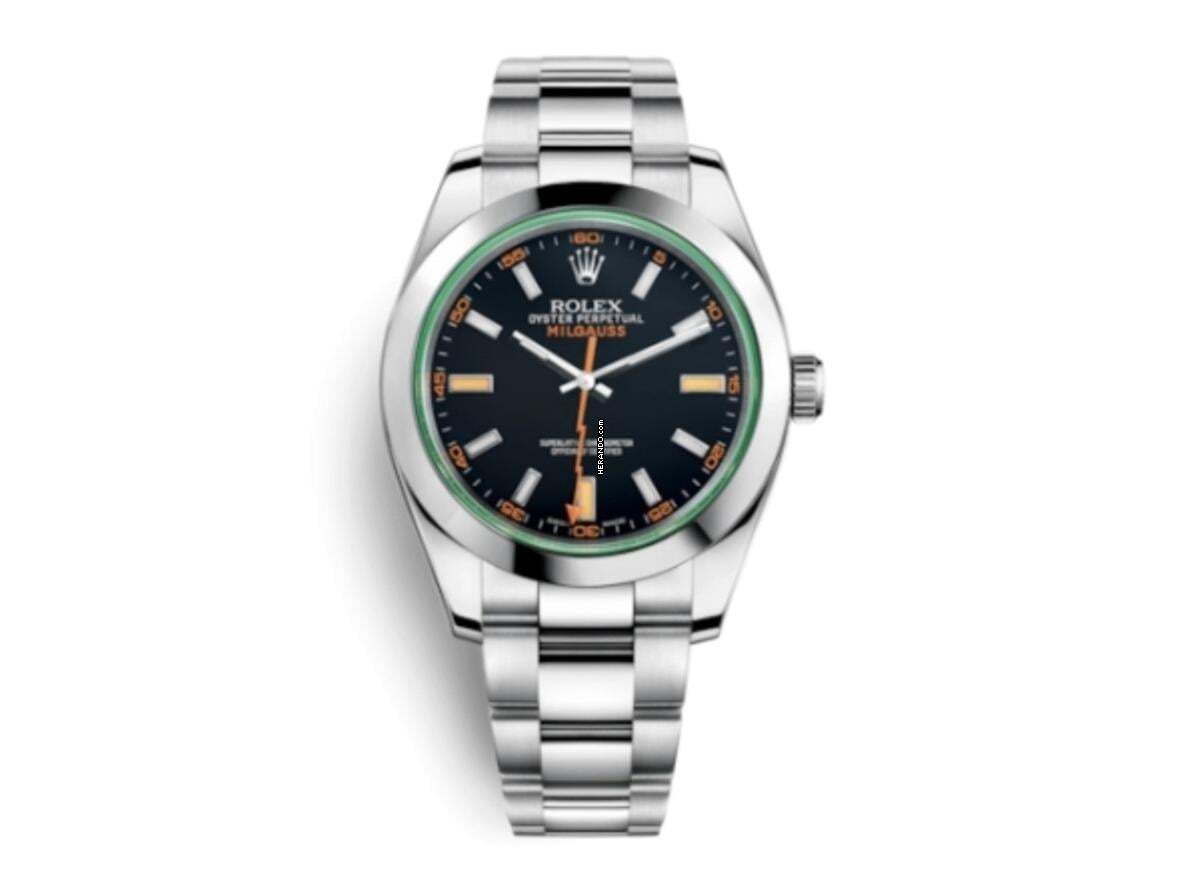 Rolex Milgauss Black Dial - Green Sapphire Glass - 116400GV 2010