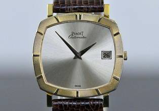 Thumbnail von Piaget rare Vintage TV Screen Date | 13423 | Automatic | yellow gold