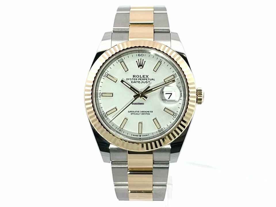  Rolex Datejust 41 Edelstahl Gelbgold 126333 Weiß Index </h1> 