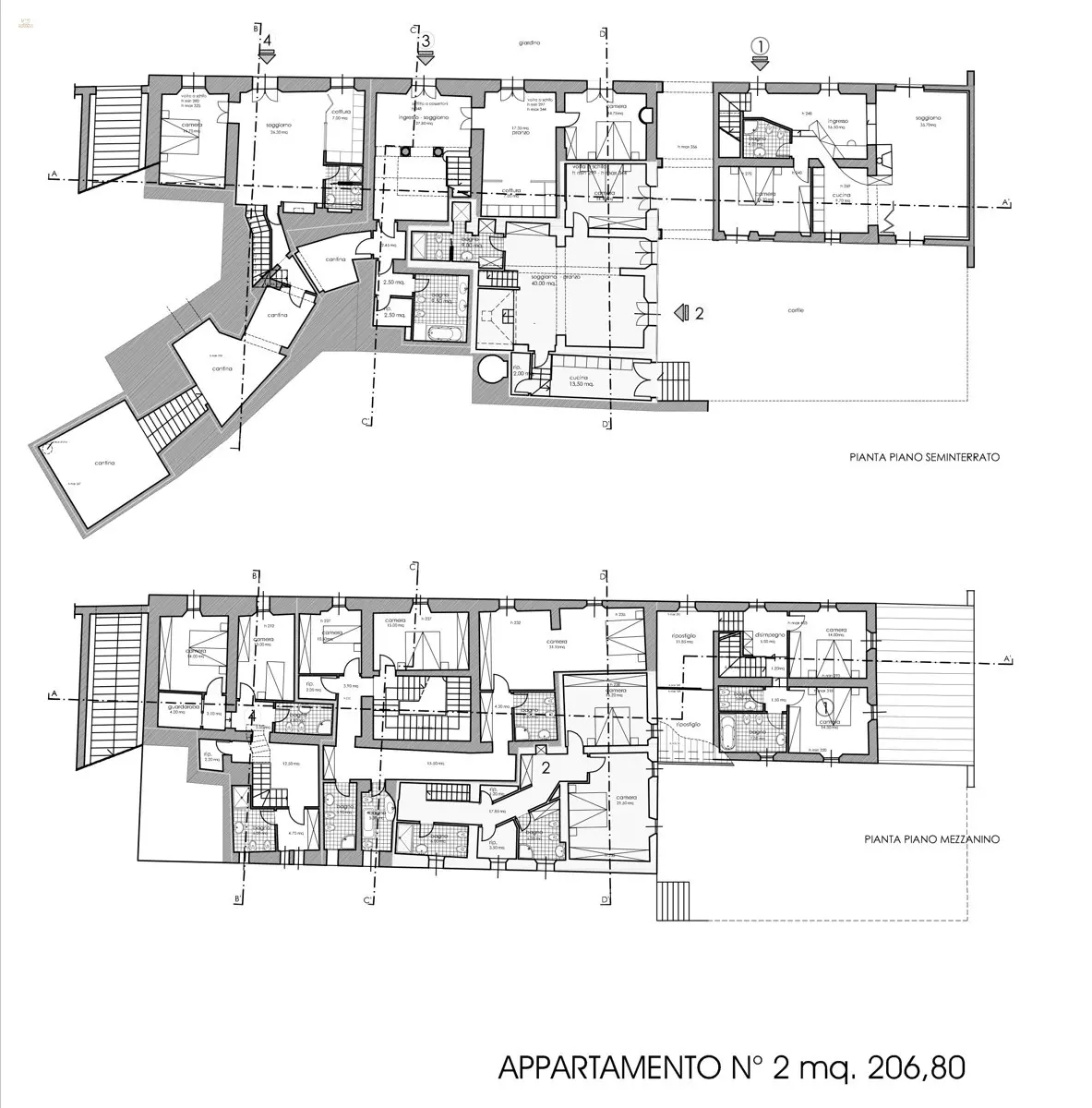 RIF 2937 Grundriss Apt. 2 Souterrain und ZG