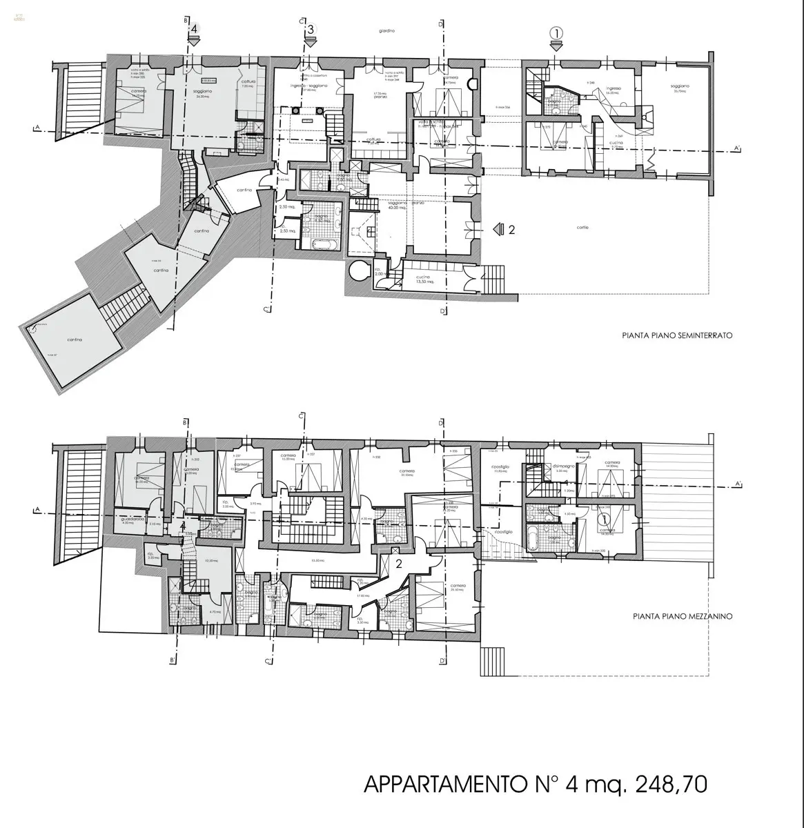 RIF 2937 Grundriss Apt. 4 Souterrain und ZG