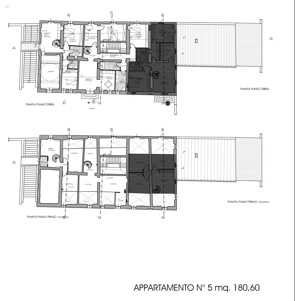 RIF 2937 Grundriss Apt. 5 EG und OG