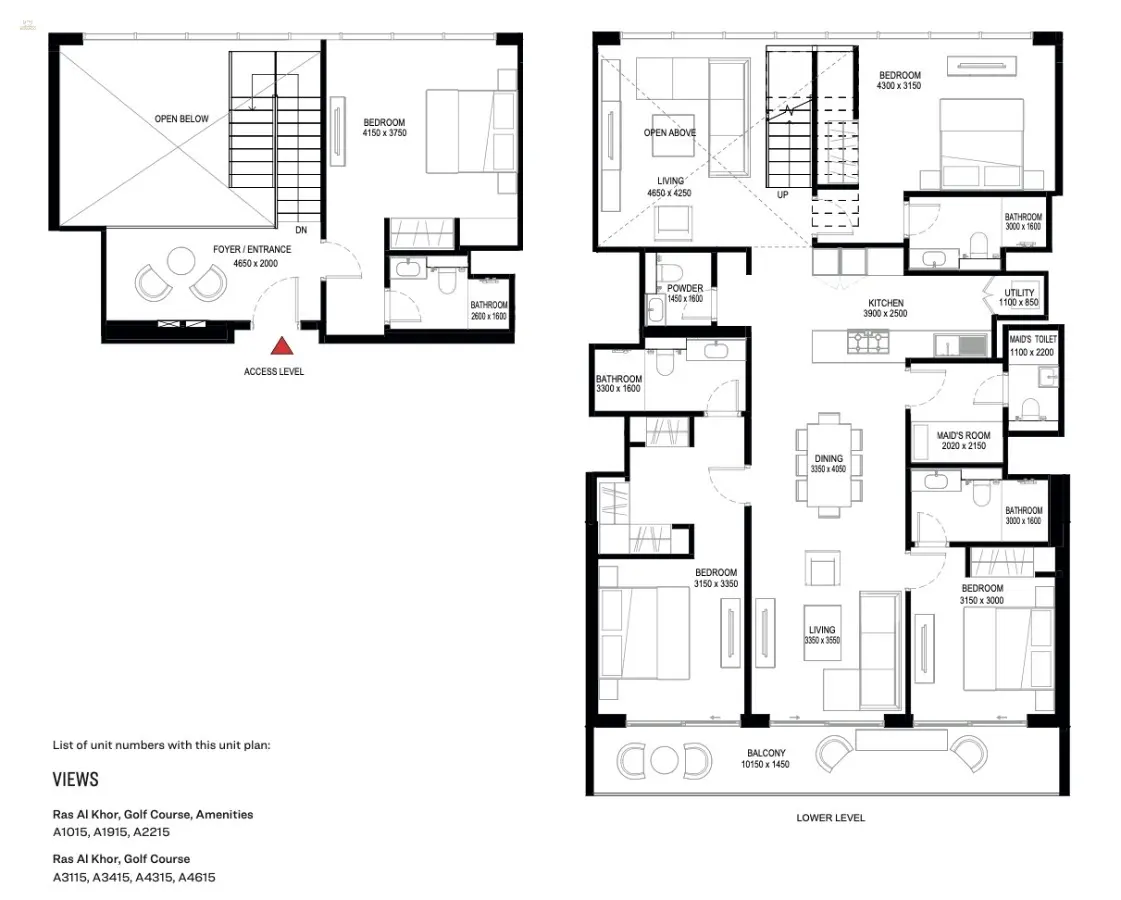 Grundriss 5-Zimmer Duplex