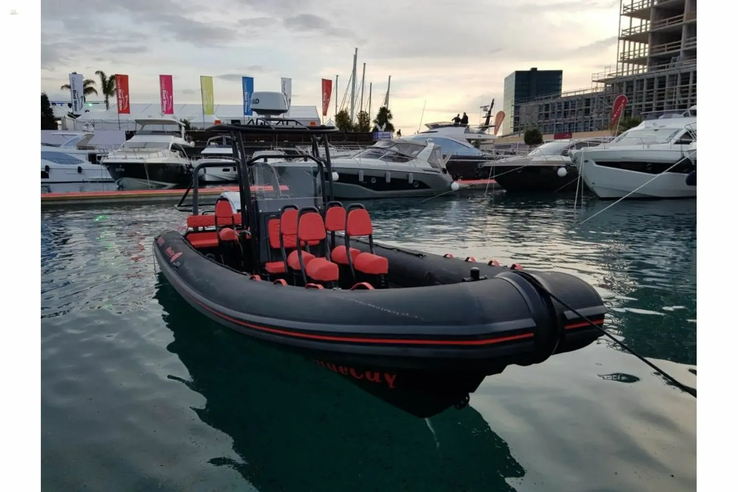 Highfield PA 860 aluminium RIB - view from bow