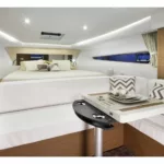 Jeanneau Leader 36 diesel sports cruiser - forward cabin and saloon