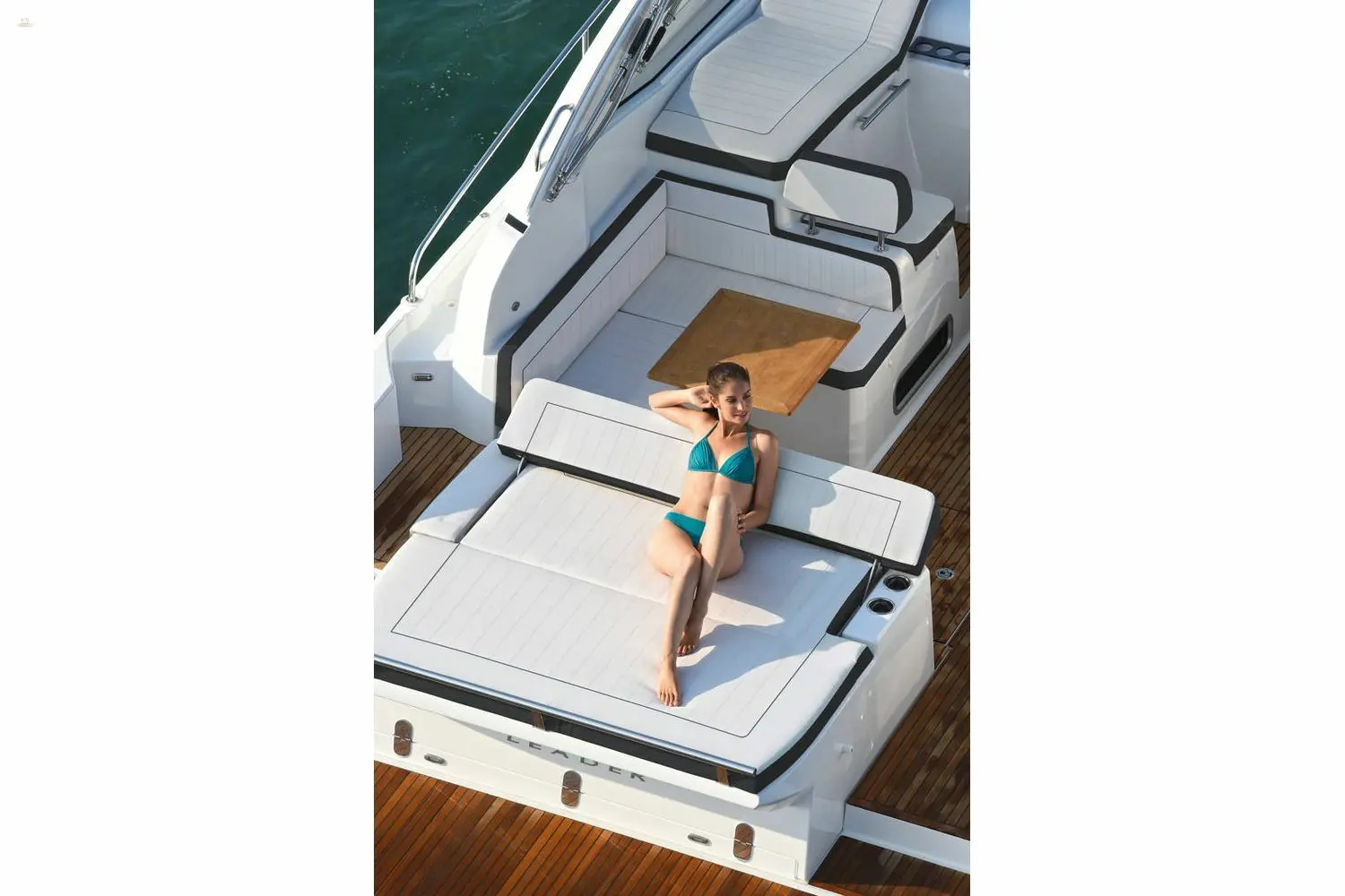 Jeanneau Leader 36 diesel sports cruiser - aft sun lounger