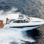 Jeanneau Leader 36 diesel sports cruiser - overhead view from starboard side