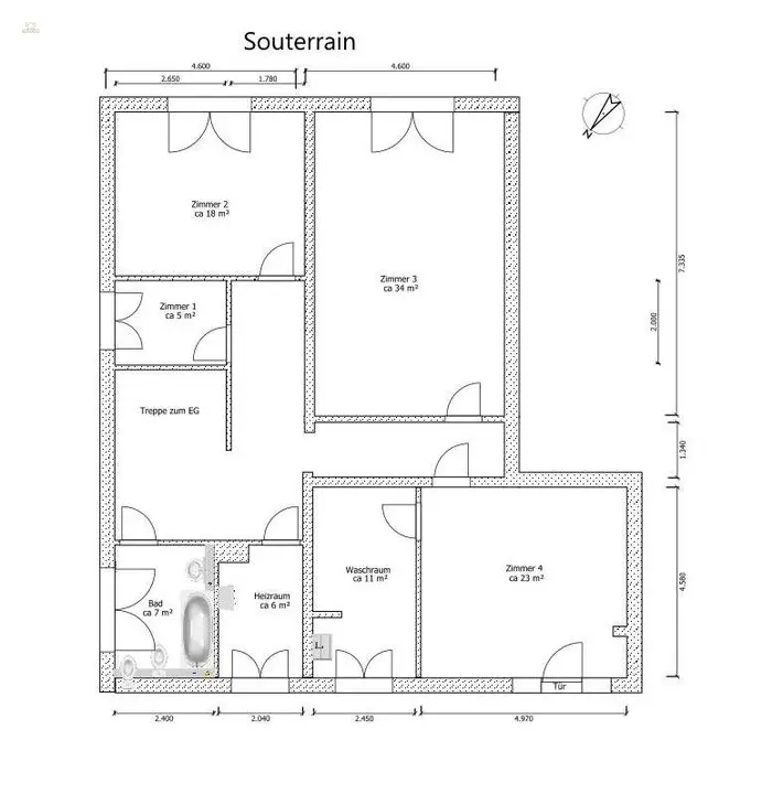 Grundriss Souterrain