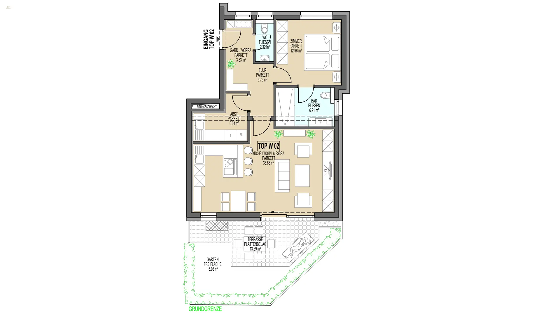 KITZIMMO-Neubau-Gartenwohnung in Kössen kaufen.