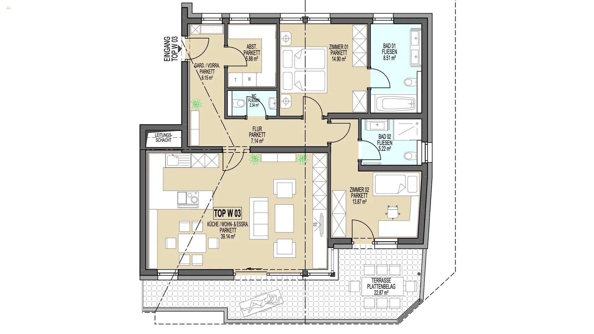 KITZIMMO-Neubau-Penthouse in Kössen kaufen.